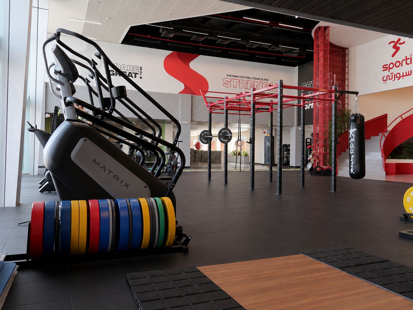 The training floor at Sporti Men&rsquo;s Club